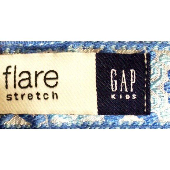 NWT GAP Kids Flare Stretch Light Blue Sparkly Corduroy Pants Snap & Zip Closure - Picture 13 of 16